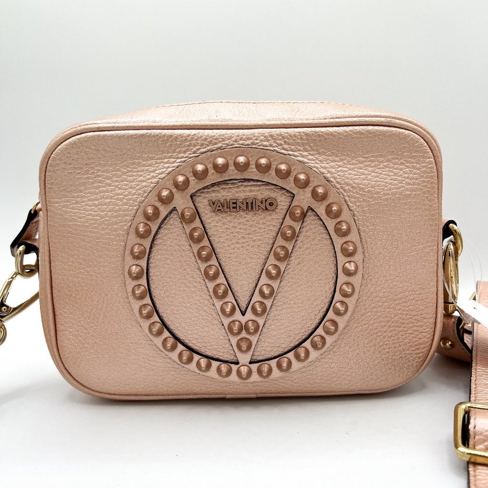 Valentino by Mario Valentino Mia Rock Dollaro Studded Leather Crossbody Bag